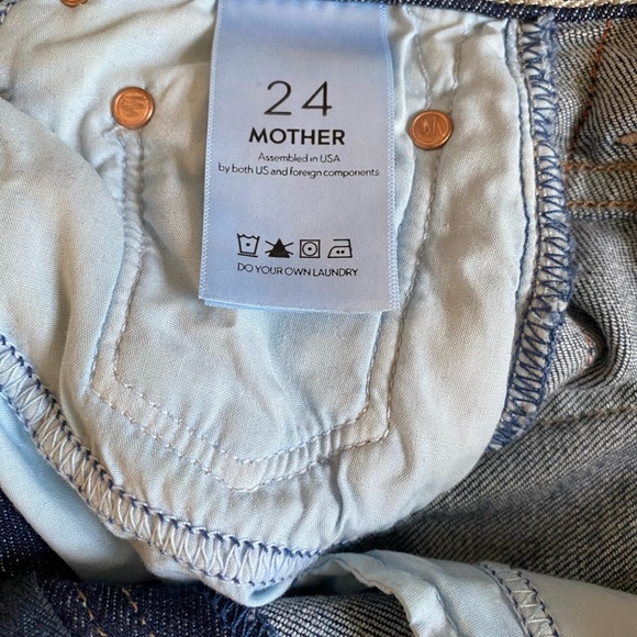 Mother Jeans Insider Crop Step Fray Speed Racer size 24 - Picture 10 of 12